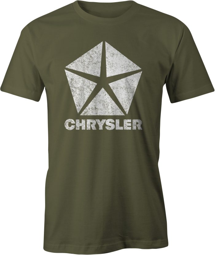 Chrysler Pentastar Logo T Shirt Military Green