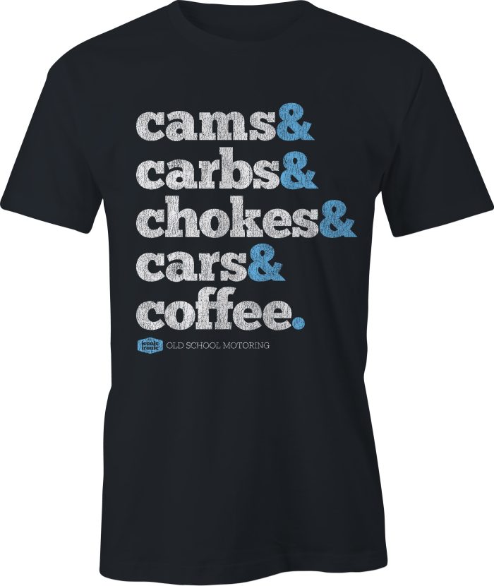 Cams & Carbs Wording Black T Shirt