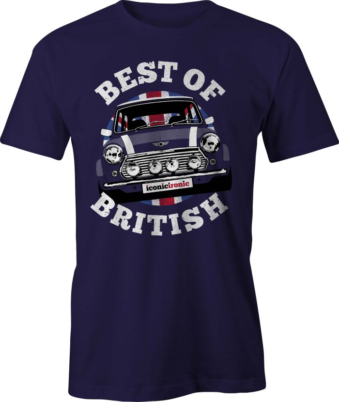 Cobalt Blue Best of British Mini Cooper T Shirt