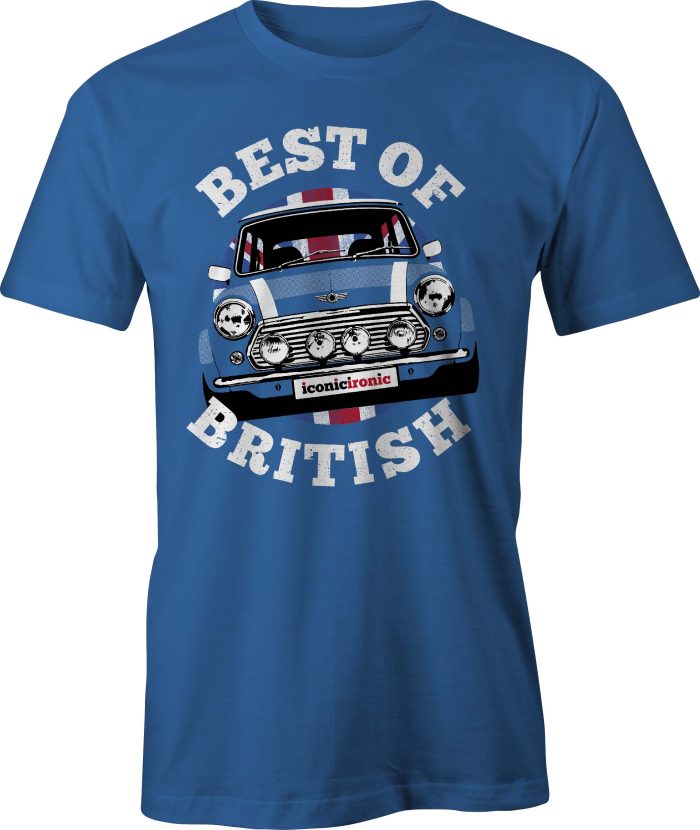 Royal Blue Best of British Mini Cooper T Shirt
